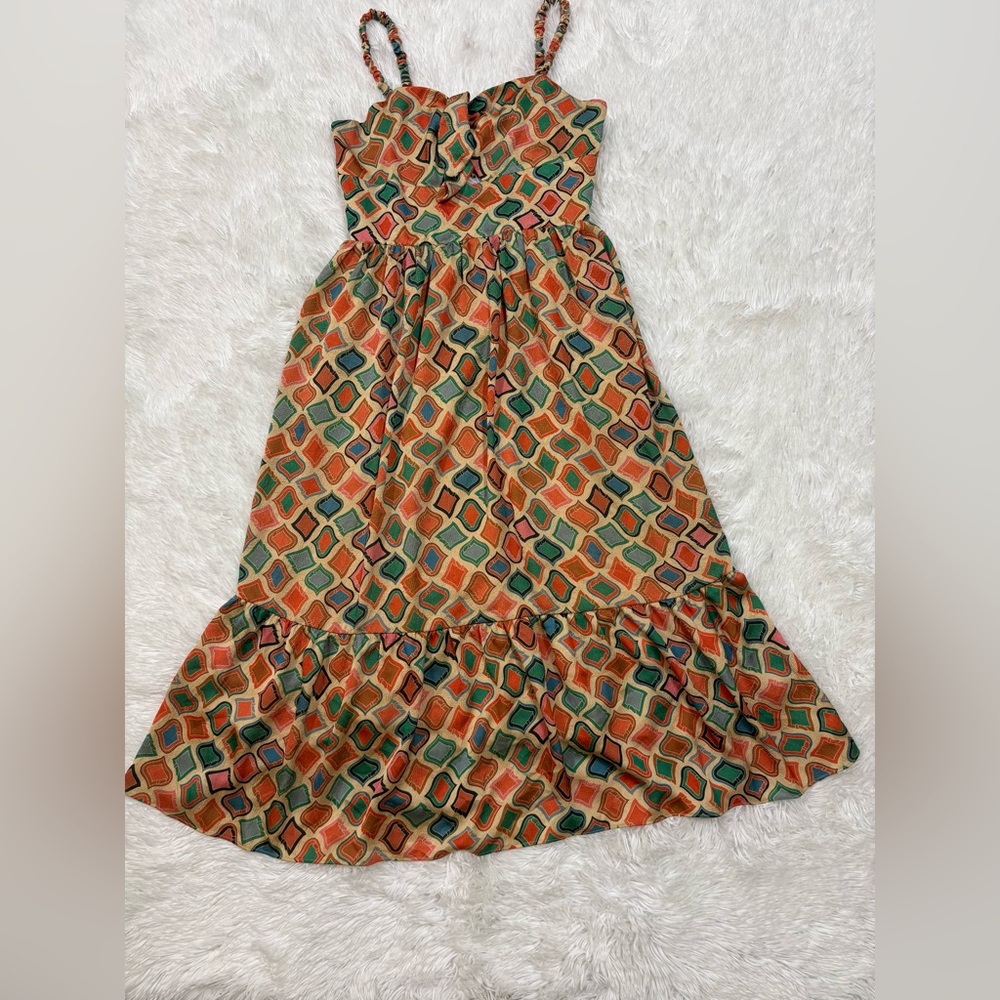 Vici Multicolor Geometric Midi Dress - Picture 3 of 11